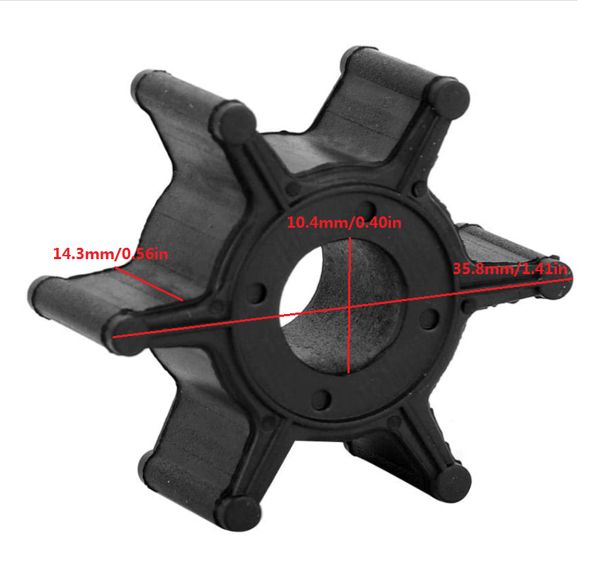 Impulsor de bomba 6L5-44352-00 para YAMAHA 2.5/3HP
