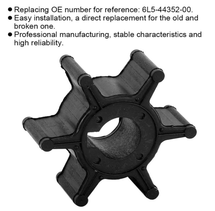 6L5-44352-00 Pump Impeller for YAMAHA 2.5/3HP