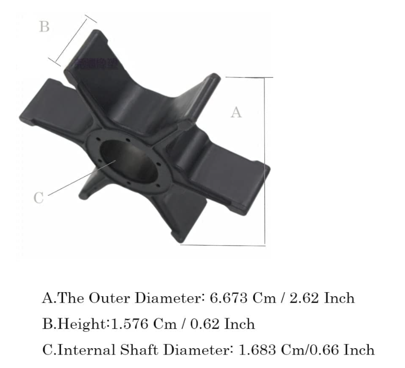 17461-96301/11/12 5031417/5031417/778296 Pump Impeller for SUZUKI 20/25/30/35/40/60/65HP for Johnson/Evinrude 50HP(1999)