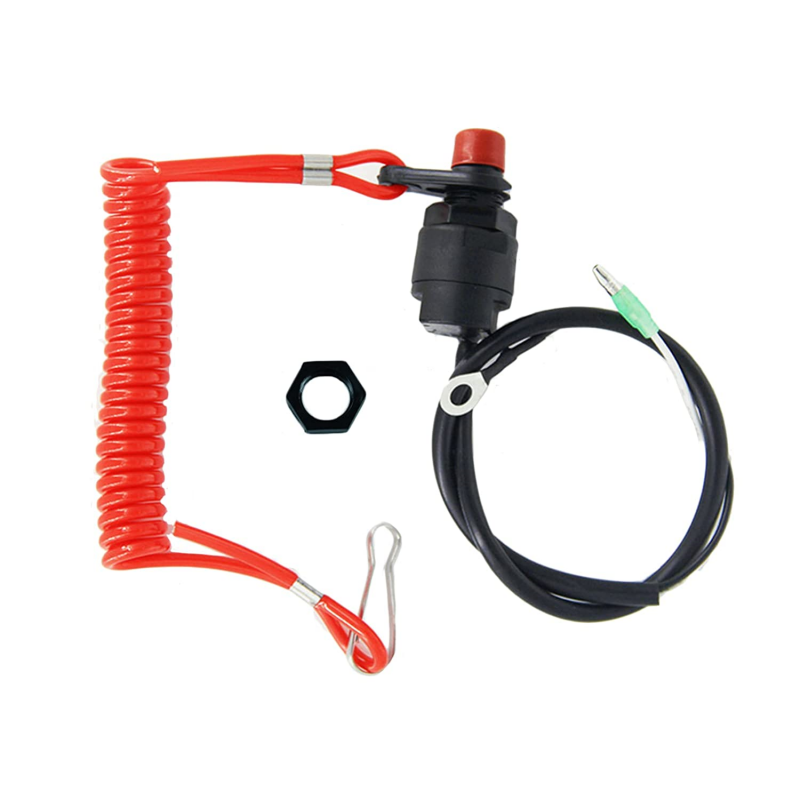 YAMAHA Boat Outboard Switch Engine Motor Lanyard Kill Urgent Stop Button Safety Connector Cord