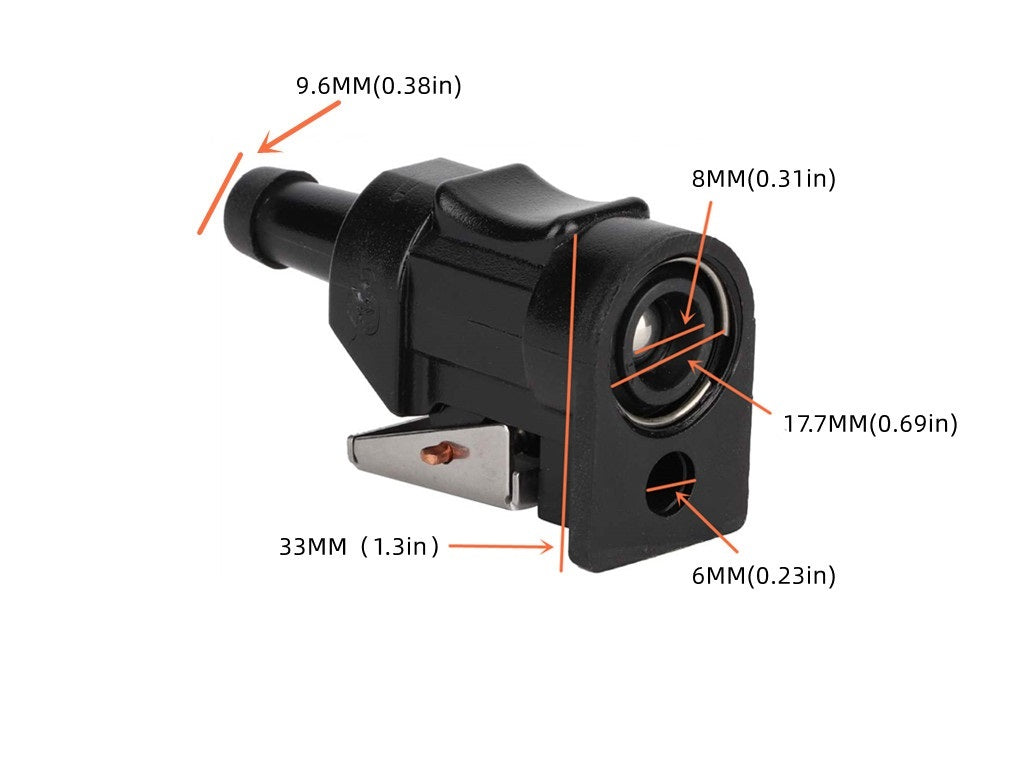 YAMAHA 6E5-24305 6Y2-24305-06 Boat Motor Fuel Connector 5/16" 8MM Connector Clamp Retainer