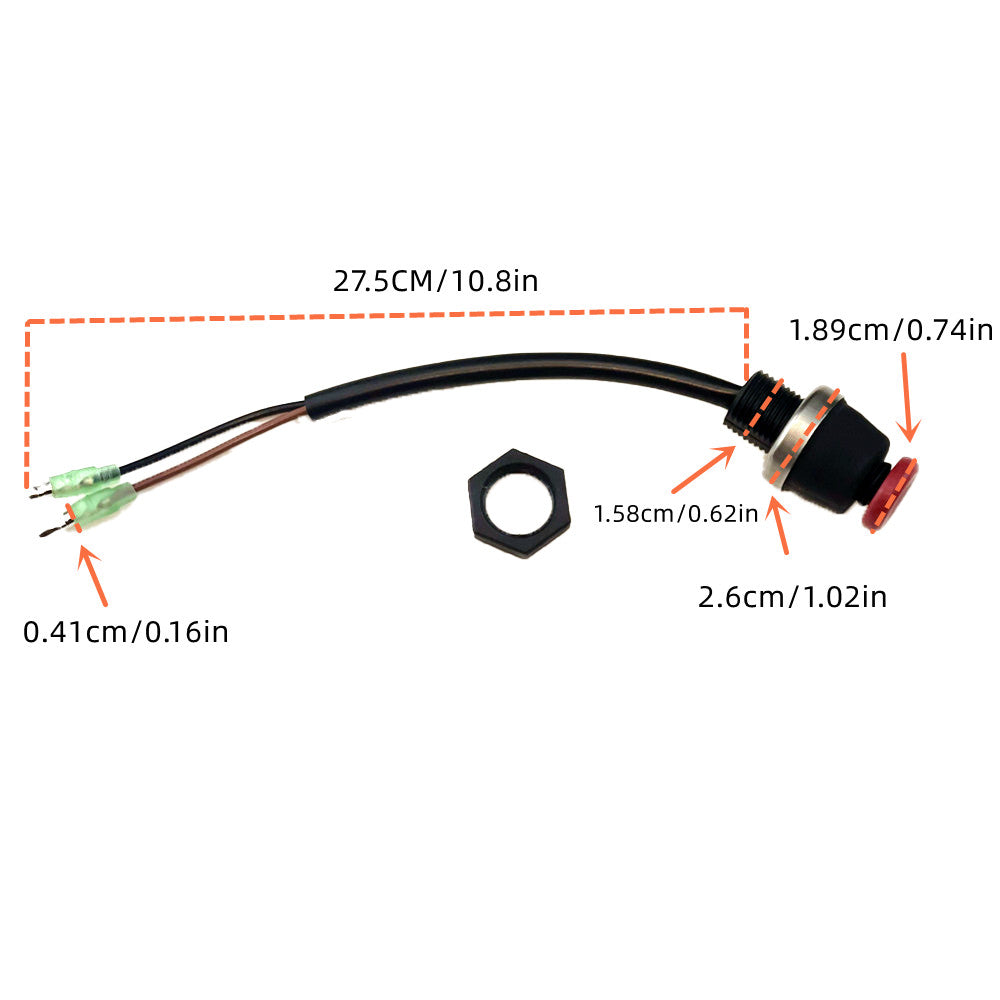 Mercury/Tohatsu Boat Outboard Switch Engine Motor Safety Connector Lanyard Kill Urgent Stop Button Cord