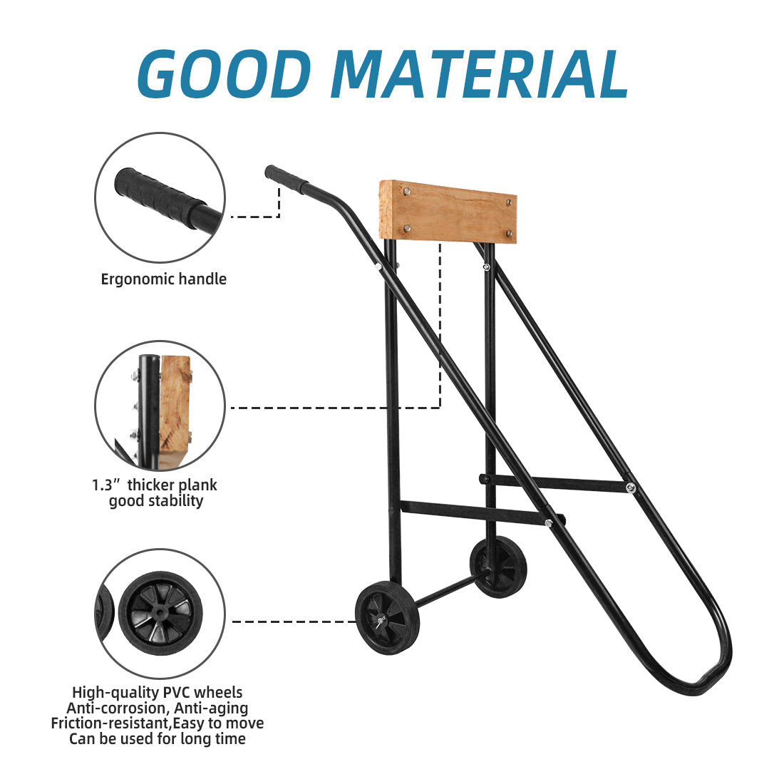 Soporte para Motor de barco fueraborda, almacenamiento de 220LBS/100kg, carrito portador de 2-40HP