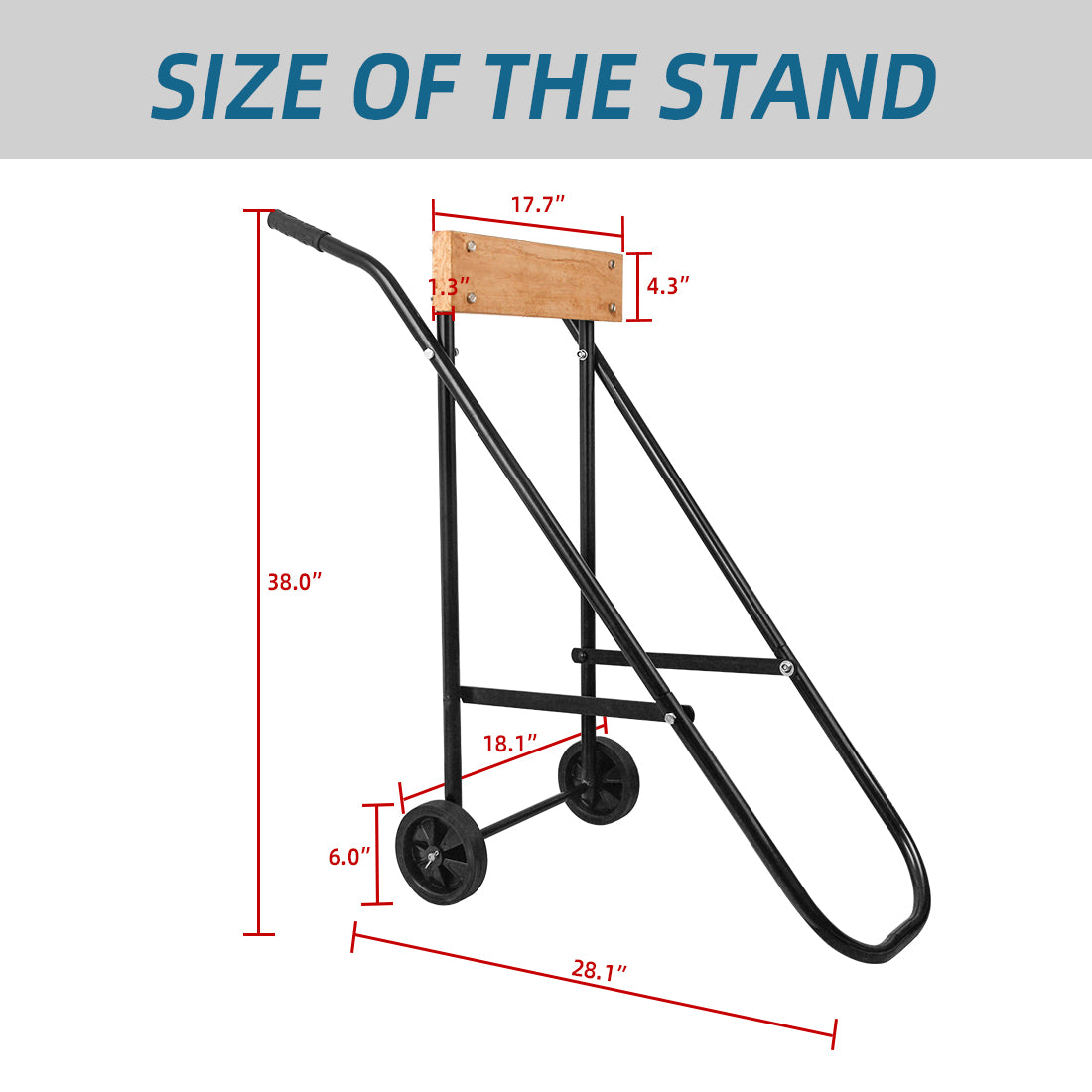 Soporte para Motor de barco fueraborda, almacenamiento de 220LBS/100kg, carrito portador de 2-40HP